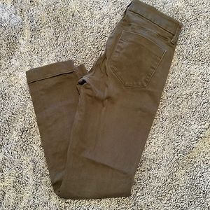 Size 24 (00) Modern Skinny Ankle Olive Green Loft Jeans